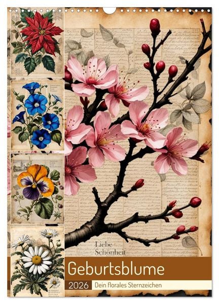 Produktbild: Geburtsblume, dein florales Sternzeichen (Wandkalender 2026 DIN A3 hoch), CALVENDO Monatskalender