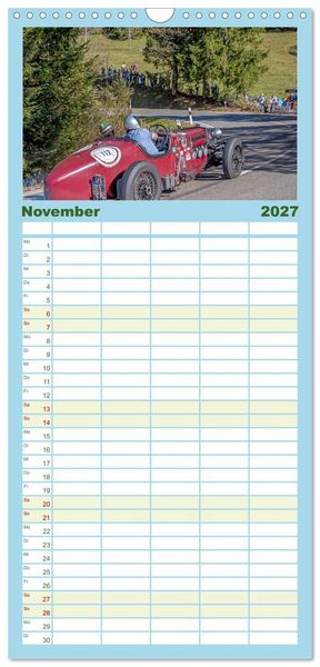 Produktbild: Familienplaner 2027 - Faszination Jochpassrennen mit 5 Spalten (Wandkalender, 21 x 45 cm) CALVENDO