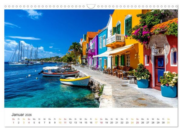 Produktbild: Cura&ccedil;ao - paradiesische Insel in der Karibik (Wandkalender 2026 DIN A3 quer), CALVENDO Monatskalender