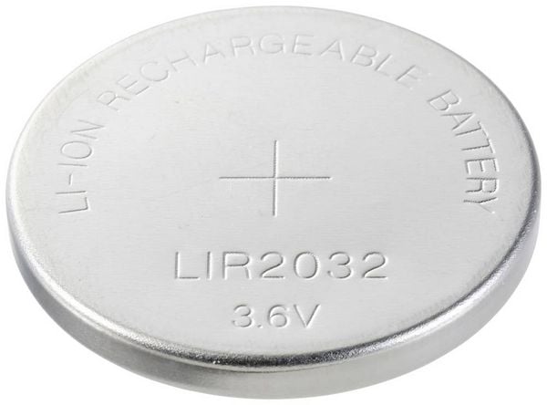 Produktbild: VOLTCRAFT LIR2032 Knopfzellen-Akku LIR2032 Lithium 45 mAh 3.6V 1St.