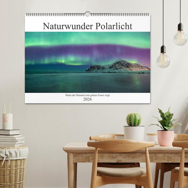 Produktbild: Naturwunder Polarlicht (Wandkalender 2026 DIN A2 quer), CALVENDO Monatskalender