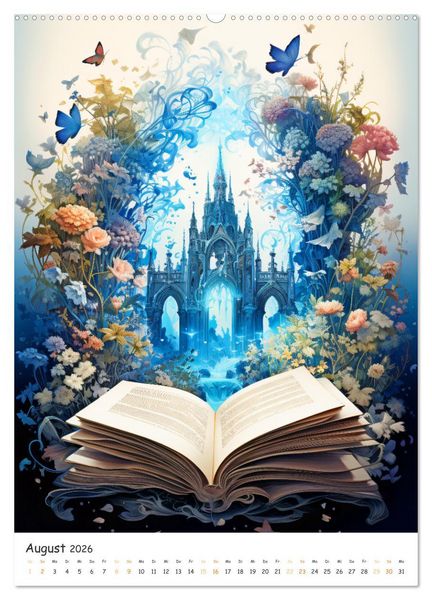 Produktbild: Zauberhafte Seiten - Entdecke die Magie der B&uuml;cher (hochwertiger Premium Wandkalender 2026 DIN A2 hoch), Kunstdruck in Hochglanz