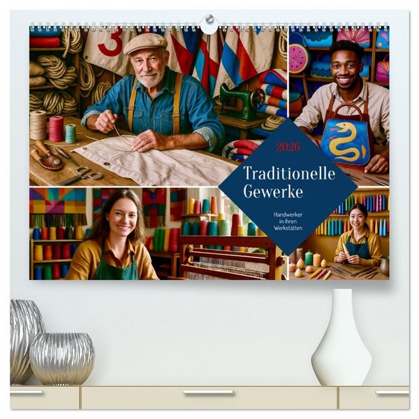 Produktbild: Traditionelle Gewerke (hochwertiger Premium Wandkalender 2026 DIN A2 quer), Kunstdruck in Hochglanz