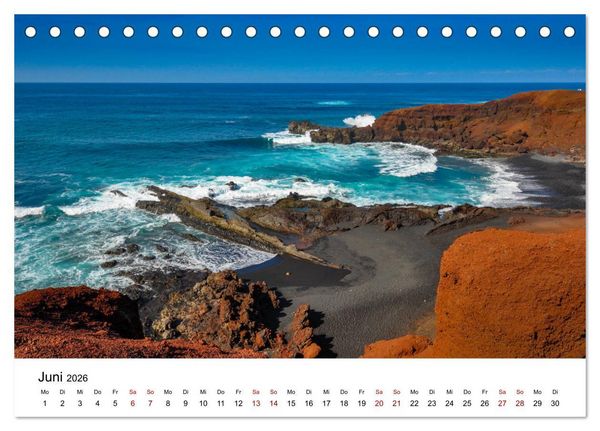 Produktbild: Lanzarote - Die Farben der Natur (Tischkalender 2026 DIN A5 quer), CALVENDO Monatskalender