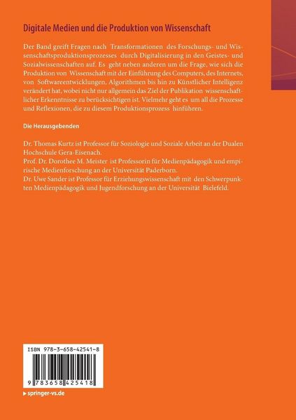 Produktbild: Digitale Medien und die Produktion von Wissenschaft