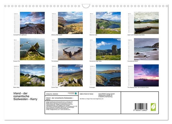Produktbild: Irland - der romantische S&uuml;dwesten - Kerry (Wandkalender 2026 DIN A3 quer), CALVENDO Monatskalender
