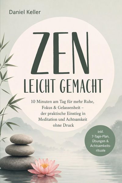 Produktbild: Zen leicht gemacht: 10 Minuten am Tag f&uuml;r mehr Ruhe, Fokus & Gelassenheit - der praktische Einstieg in Meditation und Achtsamkeit ohne Druck - inkl. 7