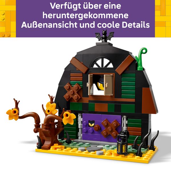 Produktbild: LEGO 40721 Halloween-Scheune, Spielzeug mit Skelett Minifigur
