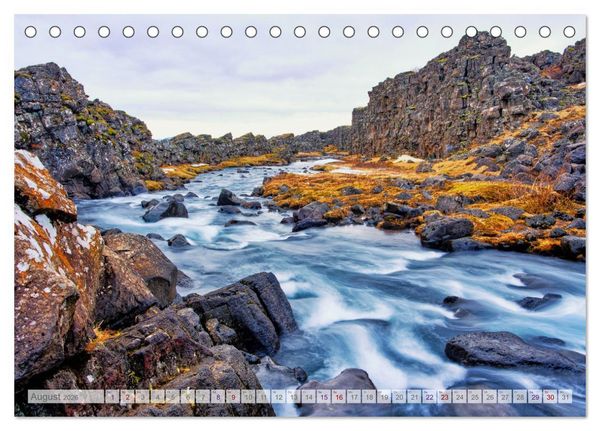 Produktbild: Surreale Landschaften Islands (Tischkalender 2026 DIN A5 quer), CALVENDO Monatskalender