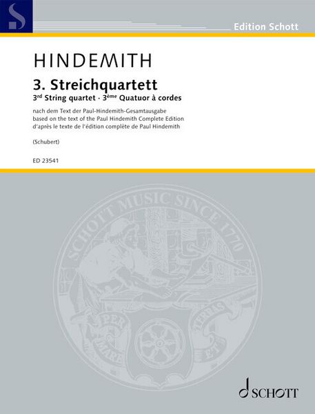 Produktbild: 3. Streichquartett