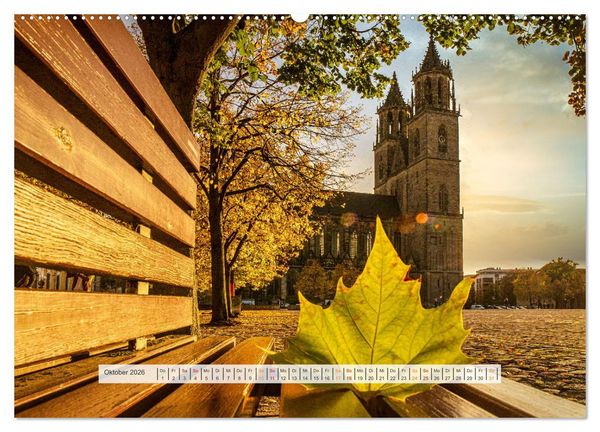 Produktbild: Sch&ouml;nes Magdeburg (hochwertiger Premium Wandkalender 2026 DIN A2 quer), Kunstdruck in Hochglanz