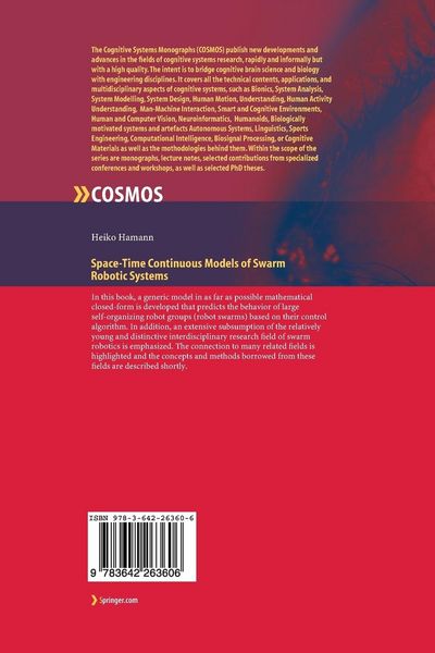 Produktbild: Space-Time Continuous Models of Swarm Robotic Systems