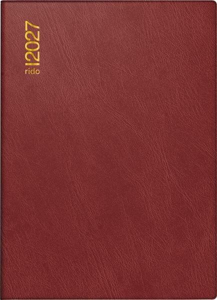 Produktbild: rido/id&eacute; 7018242297 Taschenkalender Mod. Technik III 2027 A6, Kunststoff, bordeaux