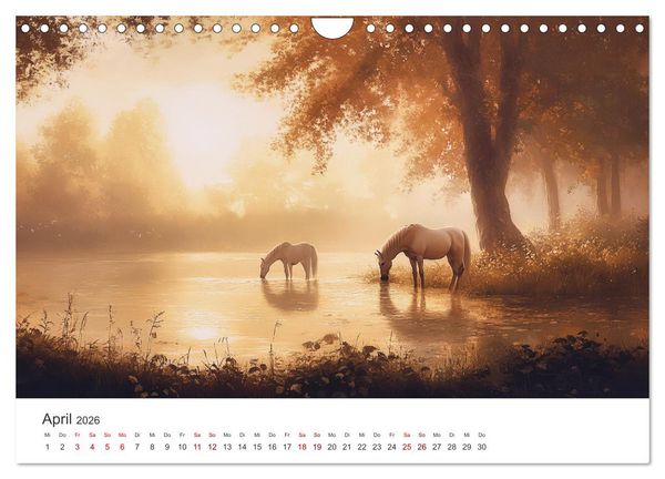 Produktbild: Im Wind der Freiheit - Ein Jahr voller Pferde (Wandkalender 2026 DIN A4 quer), CALVENDO Monatskalender