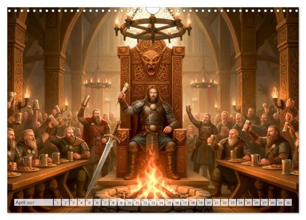 Produktbild: Beowulf &ndash; Die Saga des Drachenbezwingers (Wandkalender 2027 DIN A3 quer), CALVENDO Monatskalender