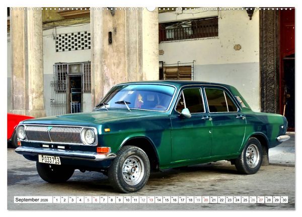Produktbild: Auto-Legende Wolga - Ein Oldtimer aus der UdSSR auf Kuba (Wandkalender 2026 DIN A2 quer), CALVENDO Monatskalender
