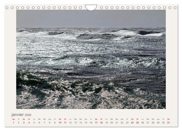 Produktbild: La mer sous le ciel (Calendrier mural 2026 DIN A4 vertical), CALVENDO calendrier mensuel