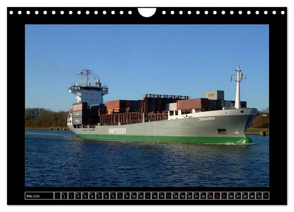 Produktbild: Containerschiffe (Wandkalender 2026 DIN A4 quer), CALVENDO Monatskalender