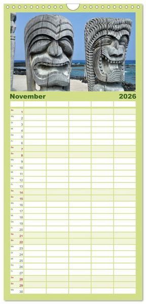 Produktbild: Familienplaner 2026 - Hawaii - Land of Aloha mit 5 Spalten (Wandkalender, 21 x 45 cm) CALVENDO