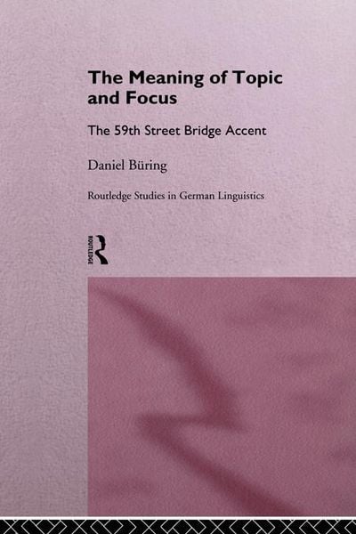 Produktbild: The Meaning of Topic and Focus