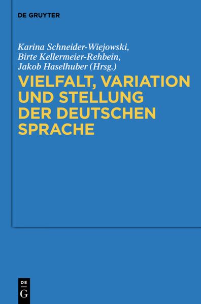 Produktbild: Vielfalt, Variation und Stellung der deutschen Sprache