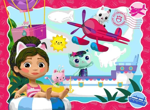 Produktbild: Kinderpuzzle 100 XXL Teile - Gabby's Dollhouse - Katzenabenteuer!