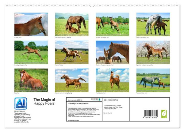 Produktbild: The Magic of Happy Foals (High Quality Premium Wall Calendar 2027 DIN A2 landscape),CALVENDO 12 Month Wall Calendar