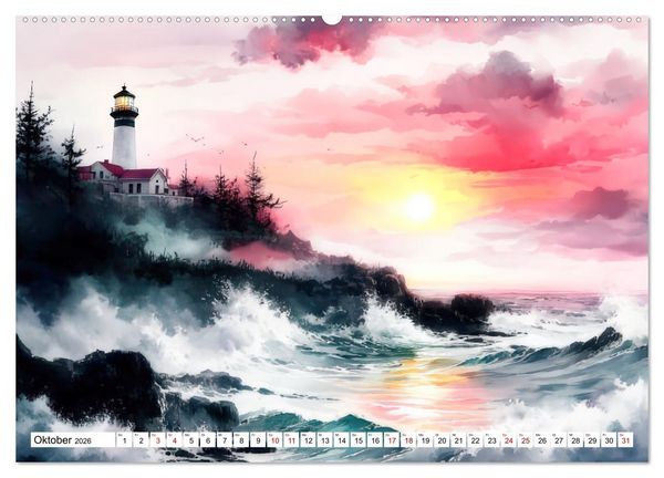 Produktbild: Wellenw&auml;chter (Wandkalender 2026 DIN A2 quer), CALVENDO Monatskalender