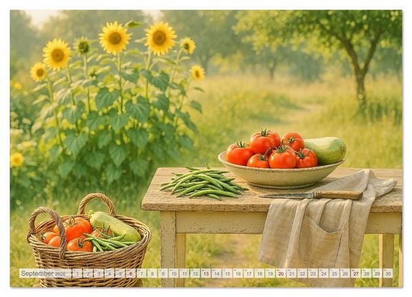 Produktbild: Land Pause - Ein Jahr im Cottagegarten (Wandkalender 2026 DIN A4 quer), CALVENDO Monatskalender