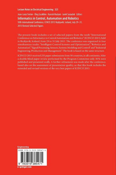 Produktbild: Informatics in Control, Automation and Robotics