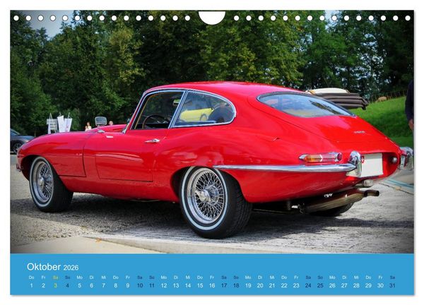 Produktbild: Jaguar E-Type Memorial (Wandkalender 2026 DIN A4 quer), CALVENDO Monatskalender