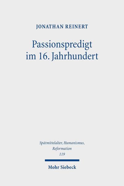 Produktbild: Passionspredigt im 16. Jahrhundert