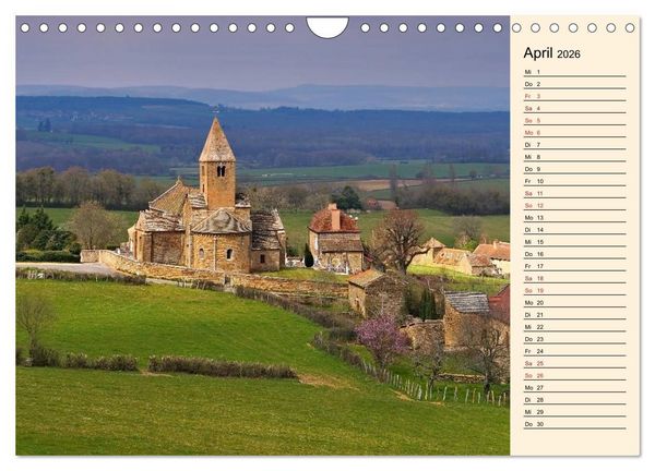 Produktbild: Burgund - Das gr&uuml;ne Herz Frankreichs (Wandkalender 2026 DIN A4 quer), CALVENDO Monatskalender