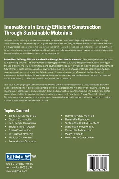 Produktbild: Innovations in Energy Efficient Construction Through Sustainable Materials