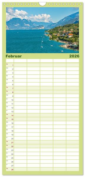 Produktbild: Familienplaner 2026 - Malcesine am Gardasee mit 5 Spalten (Wandkalender, 21 x 45 cm) CALVENDO