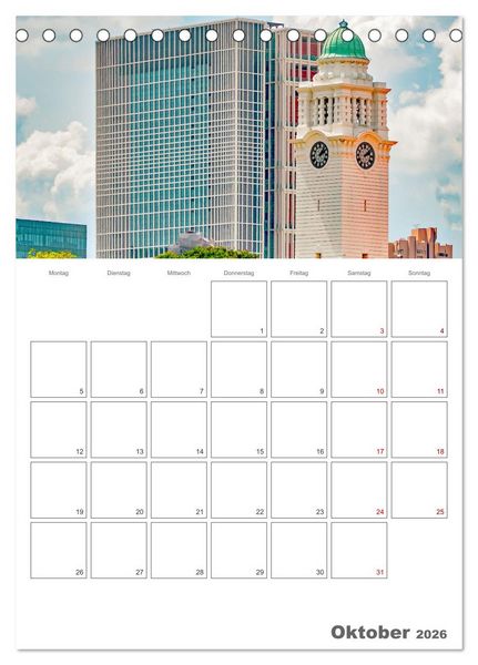 Produktbild: Unterwegs in Singapur (Tischkalender 2026 DIN A5 hoch), CALVENDO Monatskalender