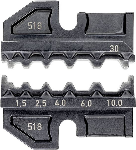Produktbild: Knipex 97 49 30 Crimpeinsatz Unisolierte Sto&szlig;verbinder 1.5 bis 4mm&sup2; Passend f&uuml;r Marke (Zangen) Knipex 97 43 200, 97 43 E, 97 43