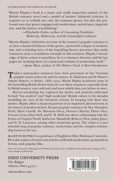 Produktbild: Modernism and the Women's Popular Romance in Britain, 1885-1925