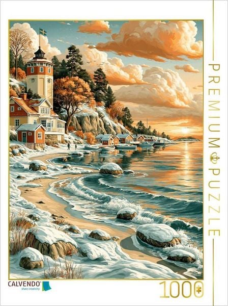 CALVENDO Puzzle Küste bei Holmsund | 1000 Teile Lege-Größe 64x48cm Foto-Puzzle für glückliche Stunden