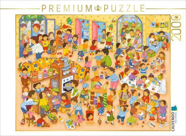 CALVENDO Puzzle Ein Tag im Kindergarten | 2000 Teile Lege-Größe 90x67cm Foto-Puzzle für glückliche Stunden