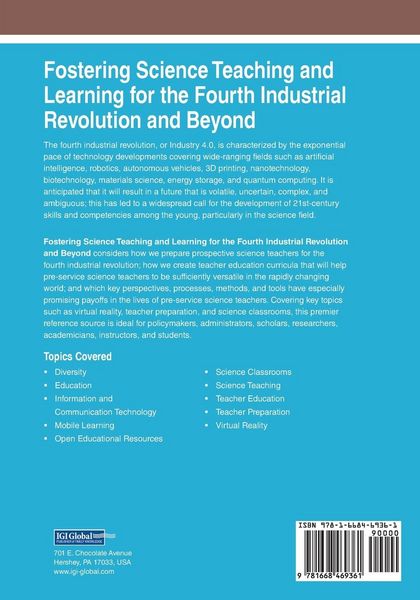 Produktbild: Fostering Science Teaching and Learning for the Fourth Industrial Revolution and Beyond