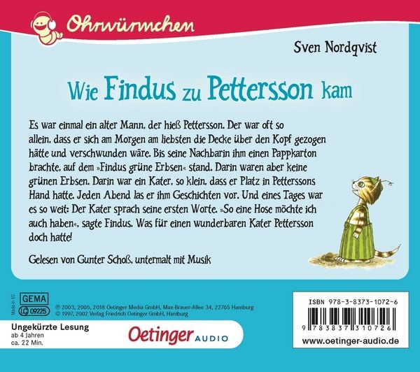 Pettersson und Findus. Wie Findus zu Pettersson kam