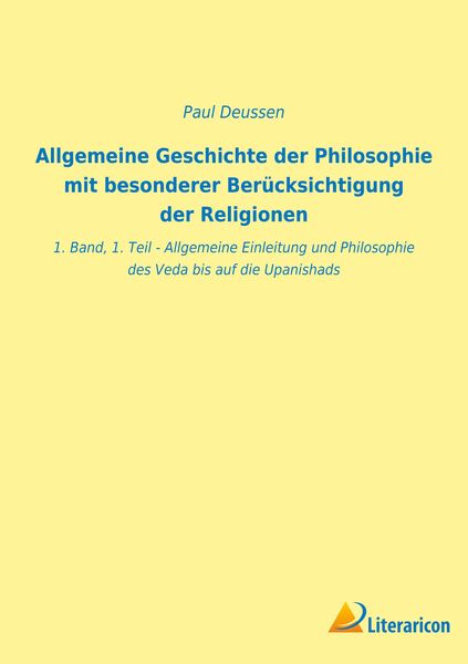 Produktbild: Allgemeine Geschichte der Philosophie mit besonderer Ber&uuml;cksichtigung der Religionen