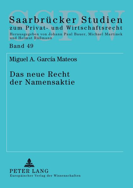 Produktbild: Das neue Recht der Namensaktie