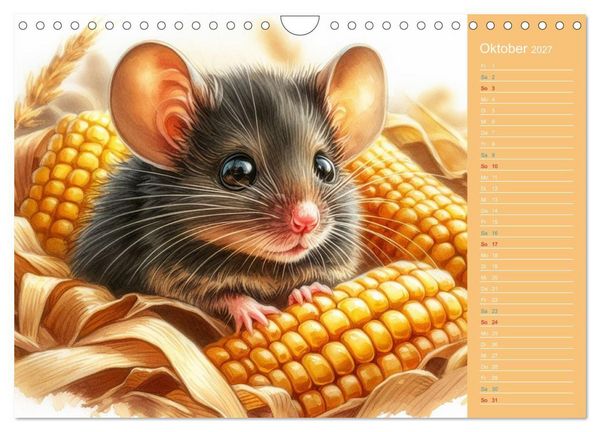 Produktbild: S&uuml;&szlig;e Tierbabys - niedliche Illustrationen (Wandkalender 2027 DIN A4 quer), CALVENDO Monatskalender