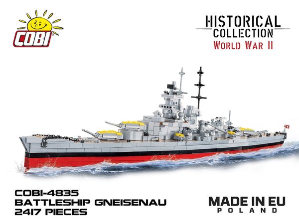 COBI BATTLESHIP GNEISENAU 4835 船、ボート | www.vinoflix.com