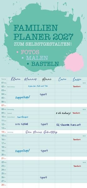 Produktbild: Familienplaner zum Selbstgestalten 2027