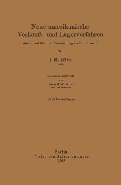 Produktbild: Neue amerikanische Verkaufs- und Lagerverfahren