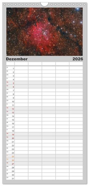 Produktbild: Familienplaner 2026 - Distant Luminosity: Eine fotografische Reise durch das Universum mit 5 Spalten (Wandkalender, 21 x 45 cm) CALVENDO