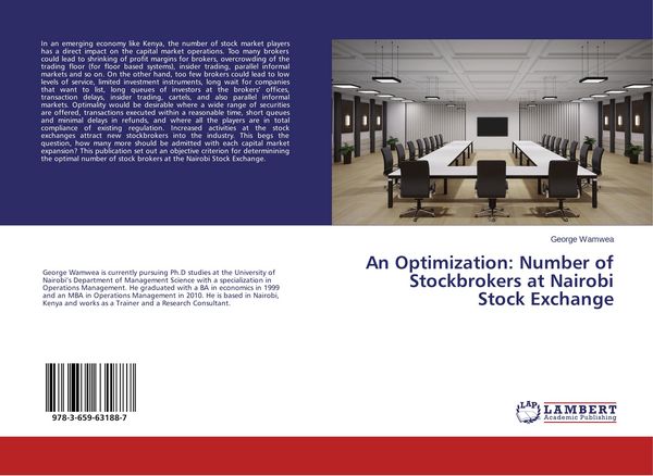 Produktbild: An Optimization: Number of Stockbrokers at Nairobi Stock Exchange